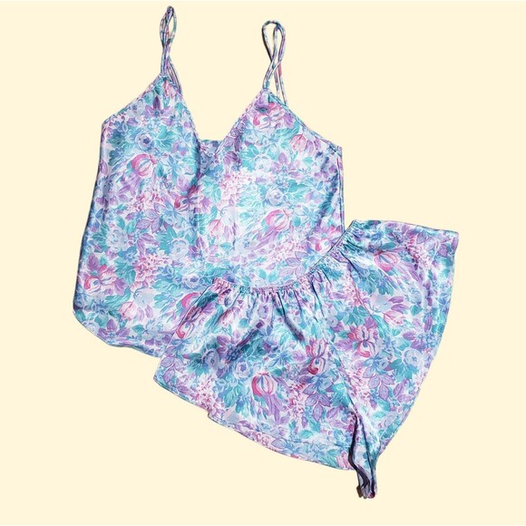 Heiress Other - 80s 90s Indie Floral Satin Lingerie Set